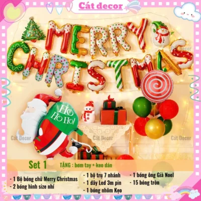 Set bóng trang trí Giáng Sinh 1