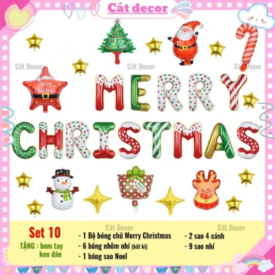 Set bóng trang trí Giáng Sinh 10