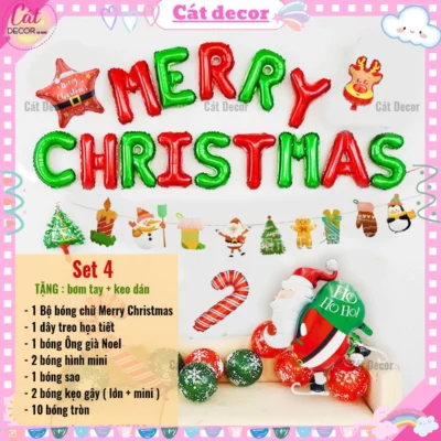 Set bóng trang trí Giáng Sinh 4