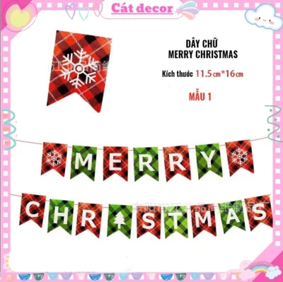 Dây chữ giấy Merry Christmas 1