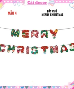 Dây chữ giấy Merry Christmas 4
