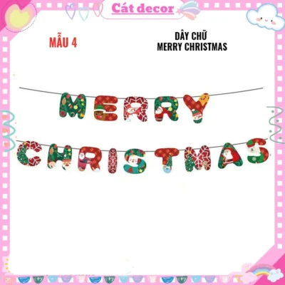 Dây chữ giấy Merry Christmas 4