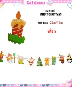 Dây chữ giấy Merry Christmas 5
