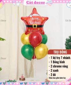 Bộ trụ bóng Merry Christmas 1