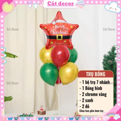 Bộ trụ bóng Merry Christmas 1