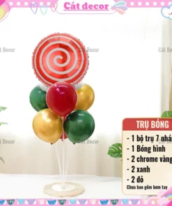 Bộ trụ bóng Merry Christmas 3