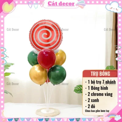 Bộ trụ bóng Merry Christmas 3