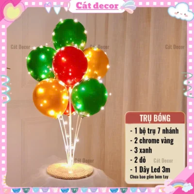 Bộ trụ bóng Merry Christmas 2