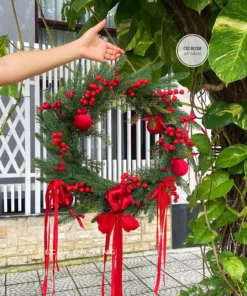 Vòng nguyệt quế treo Giáng Sinh