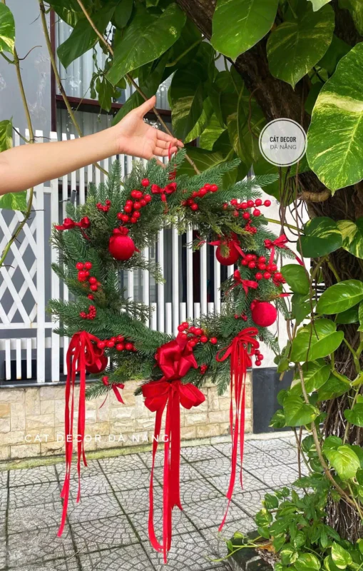Vòng nguyệt quế treo Giáng Sinh
