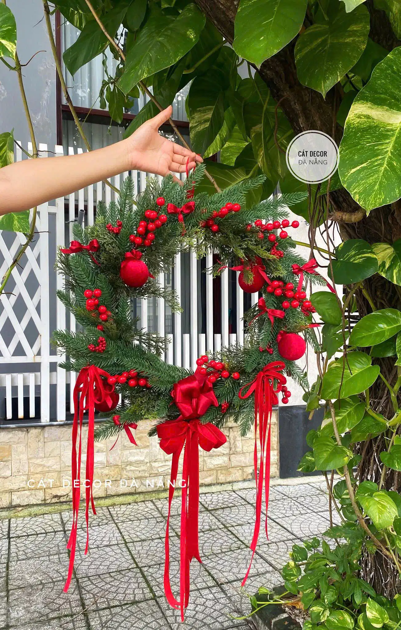 Vòng nguyệt quế treo Giáng Sinh Vòng nguyệt quế treo Giáng Sinh
