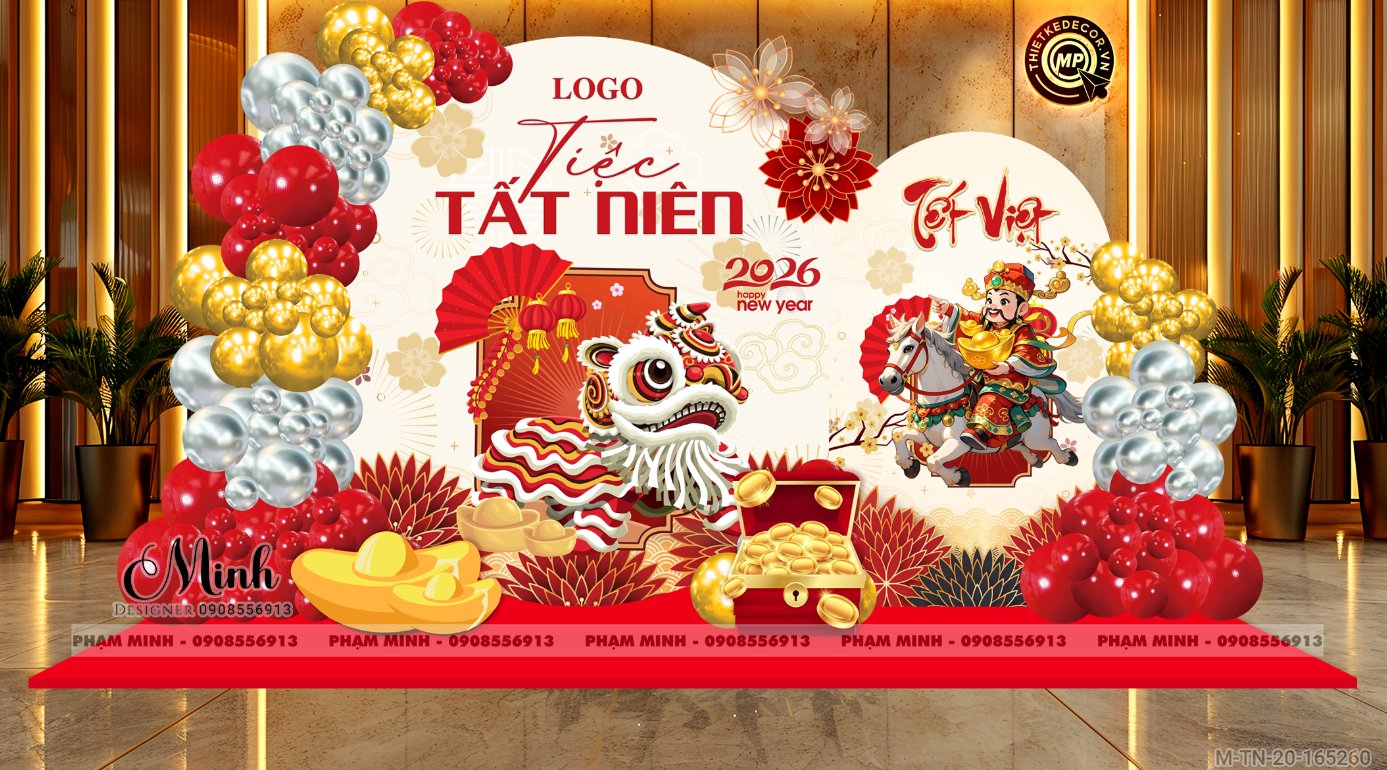 Trang trí tiệc Year End Party - tông đỏ Trang trí tiệc Year End Party - tông đỏ - Ảnh 12