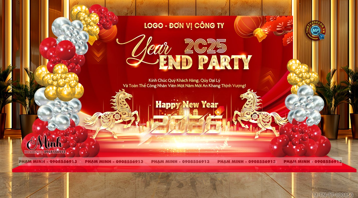 Trang trí tiệc Year End Party - tông đỏ Trang trí tiệc Year End Party - tông đỏ - Ảnh 10