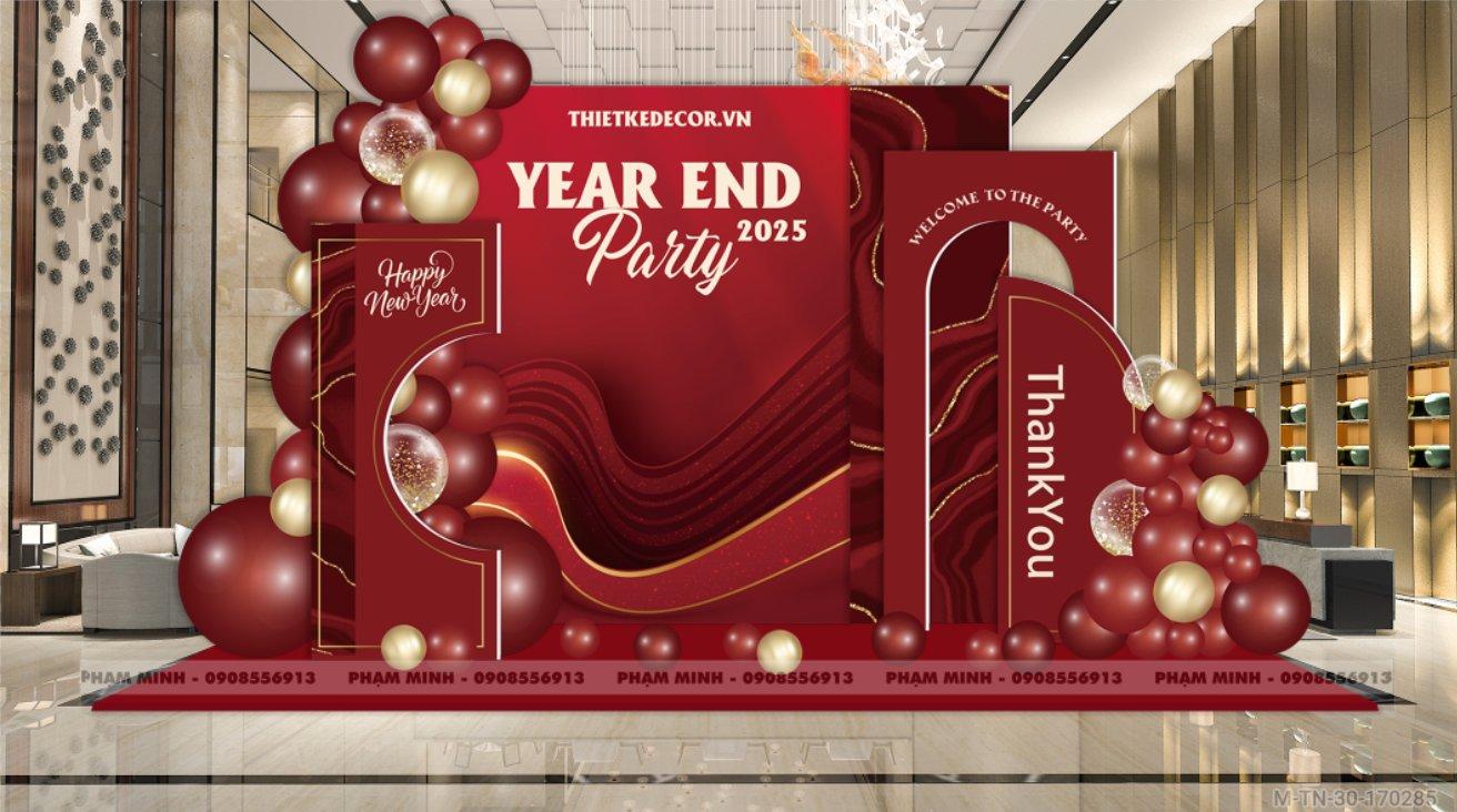 Trang trí tiệc Year End Party - tông đỏ Trang trí tiệc Year End Party - tông đỏ - Ảnh 4