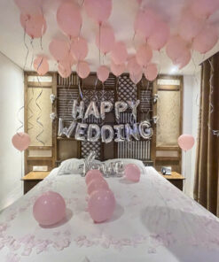 Set bóng cưới hồng pastel