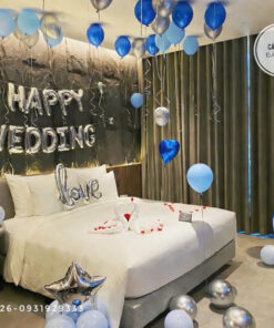 Set bóng phòng Cưới màu xanh dương