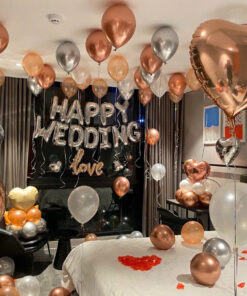 Set bóng phòng cưới Rose Gold