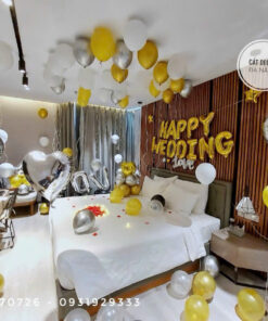 Set bóng phòng Cưới màu vàng