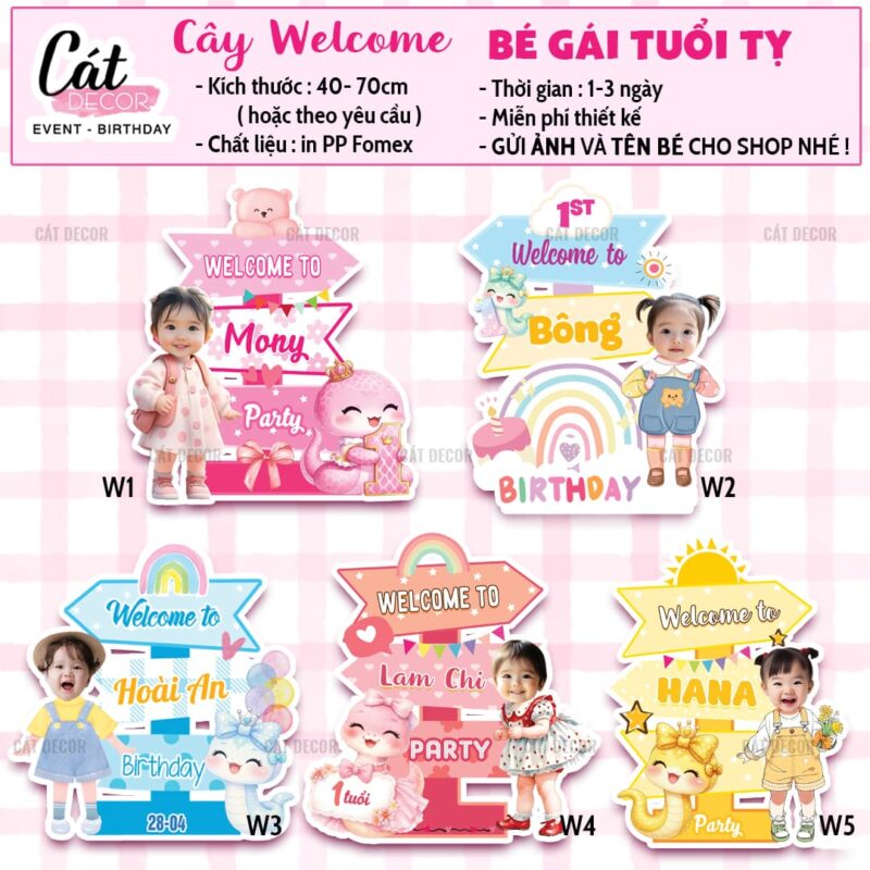 Cây Welcome bé gái tuổi Tỵ