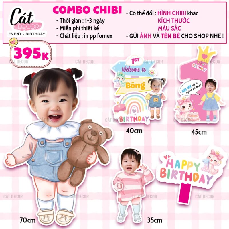 Chibi bé GÁI tuổi TỴ – Set 2