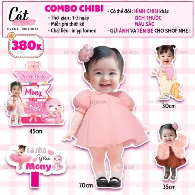 Chibi bé GÁI tuổi TỴ - Set 3