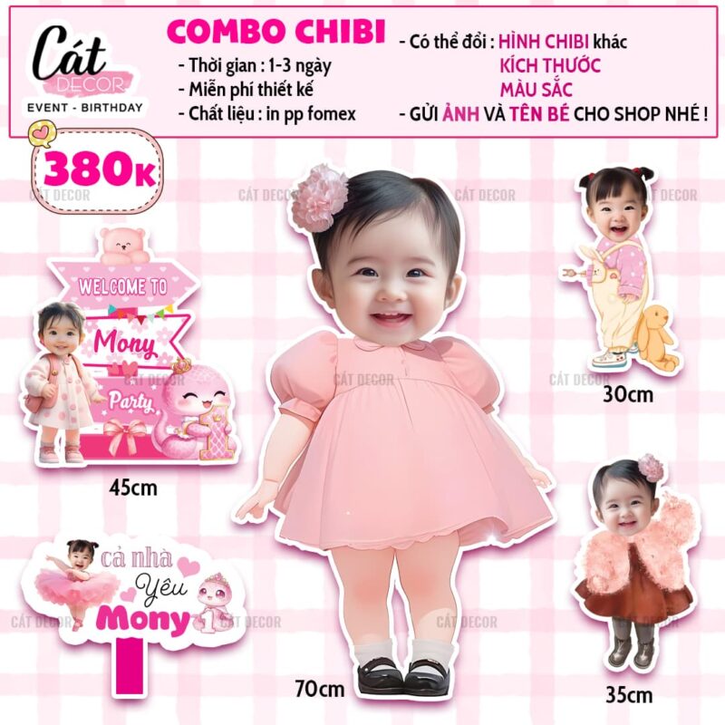 Chibi bé GÁI tuổi TỴ – Set 3