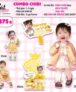 Chibi bé GÁI tuổi TỴ - Set 4