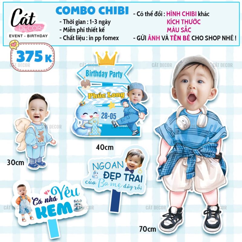Chibi bé TRAI tuổi TỴ – Set 1