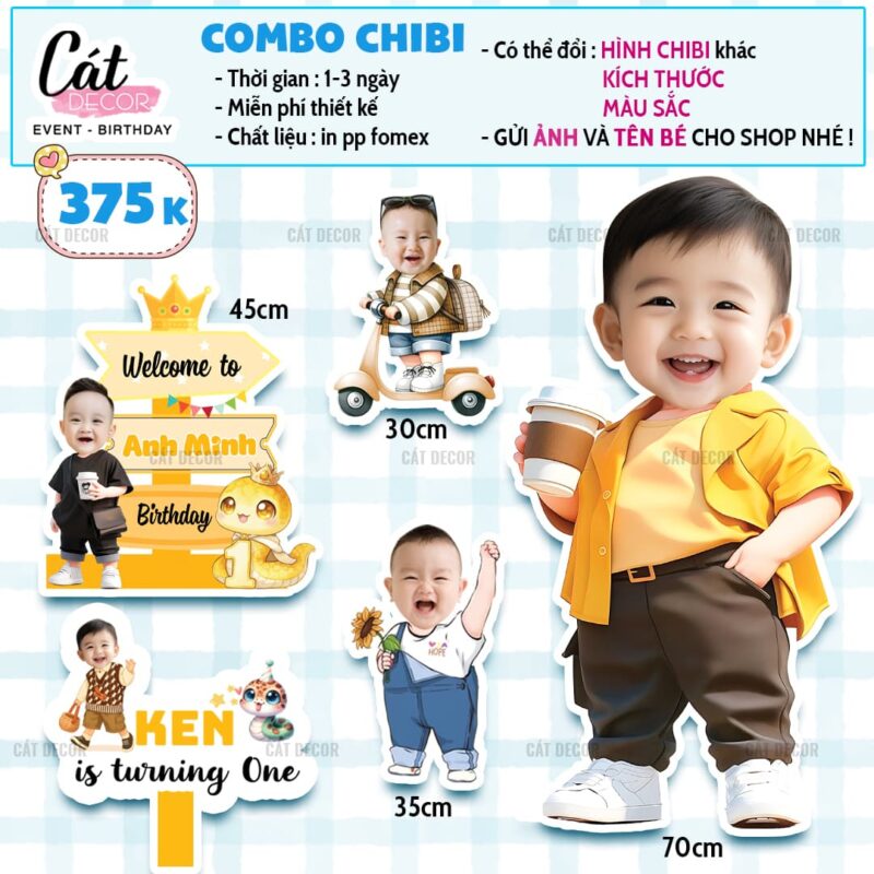 Chibi bé TRAI tuổi TỴ – Set 2