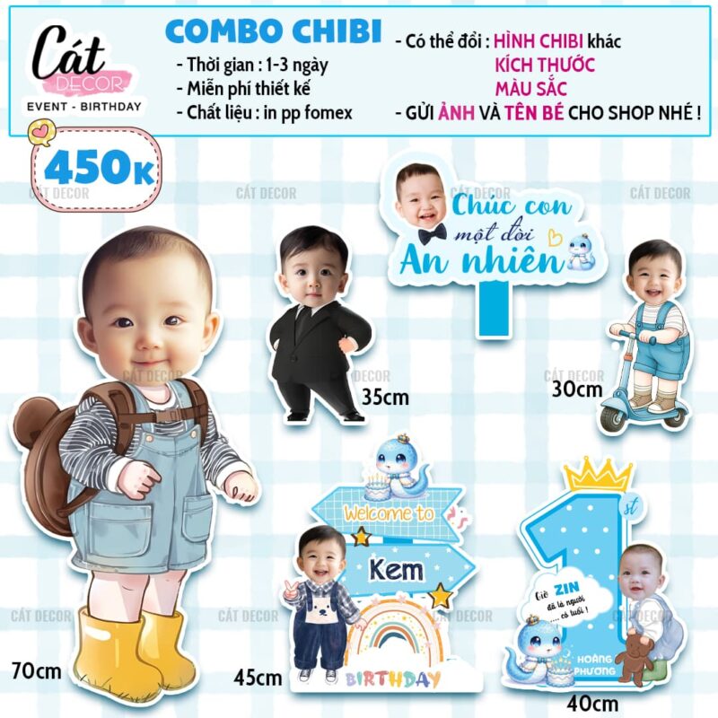 Chibi bé TRAI tuổi TỴ – Set 3