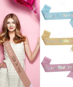 Sash Sinh nhật kim tuyến