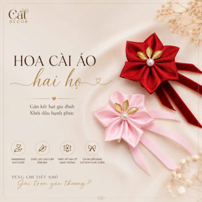 Hoa cài áo Hai họ HOÀNG DIỆP