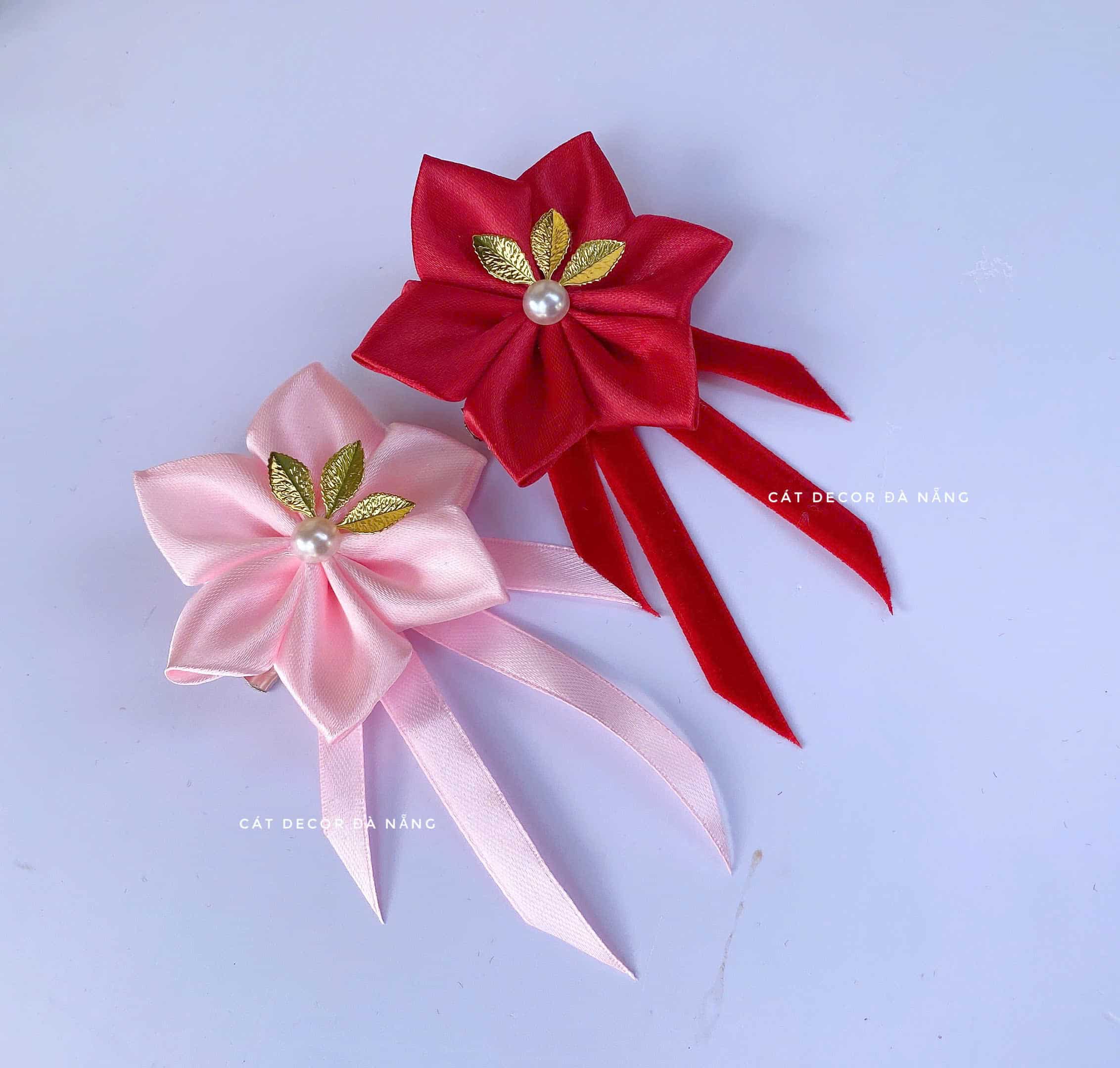 Đồ trang trí phòng cưới Đà Nẵng Hoa cài áo cưới hai họ mẫu 1, phụ kiện cưới Đà Nẵng