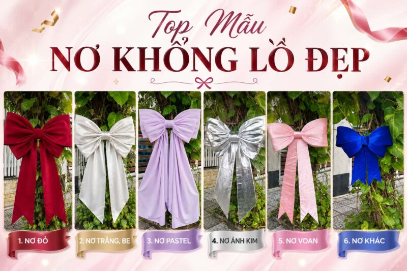 Top Mẫu Nơ Khổng Lồ Đẹp 2026 Top mẫu nơ khổng lồ đẹp