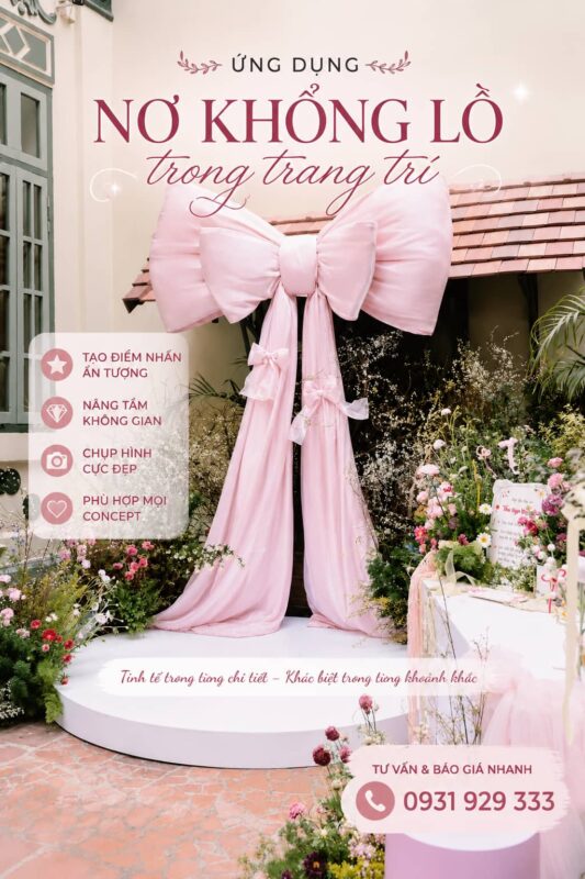 Vì sao 90% backdrop đẹp đều có nơ khổng lồ?