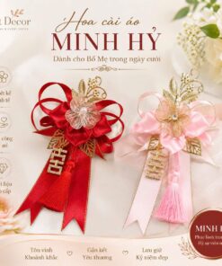 Hoa cài áo đám cưới Bố mẹ MINH HỶ